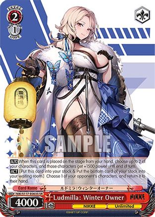 Image of Ludmilla: Winter Owner (SR) (NIK/S117-E063S SR) - GODDESS OF VICTORY: NIKKE
