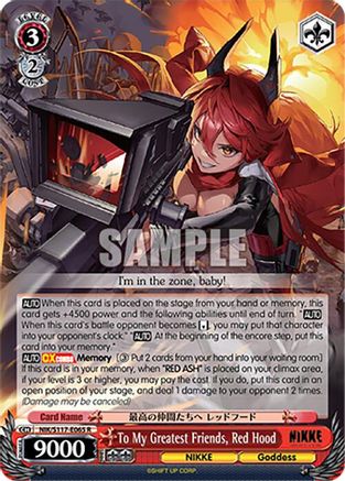 Image of To My Greatest Friends, Red Hood (NIK/S117-E065 R) - GODDESS OF VICTORY: NIKKE