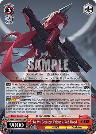 Image of To My Greatest Friends, Red Hood (SR) (NIK/S117-E065S SR) - GODDESS OF VICTORY: NIKKE
