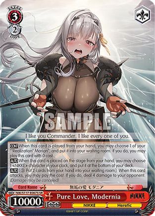 Image of Pure Love, Modernia (SR) (NIK/S117-E067S SR) - GODDESS OF VICTORY: NIKKE
