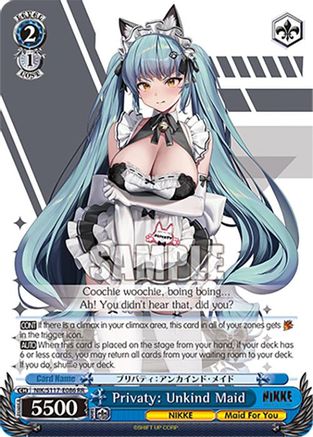 Image of Privaty: Unkind Maid (NIK/S117-E086 RR) - GODDESS OF VICTORY: NIKKE