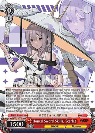 Image of Honed Sword Skills, Scarlet (RRR) (NIK/S117-TE14R RRR) - GODDESS OF VICTORY: NIKKE