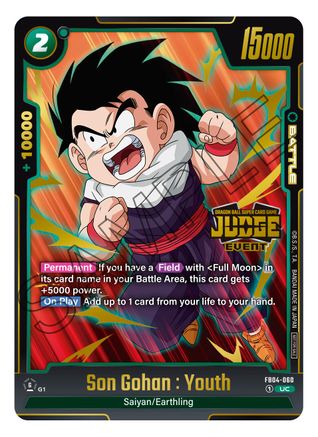 Image of Son Gohan : Youth (Judge Pack (Event Judge) 03) (FB04-060) - Tournament and Championship Promos Holofoil