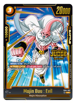 Image of Majin Buu : Evil (Judge Pack (Event Judge) 03) (FB04-092) - Tournament and Championship Promos Holofoil
