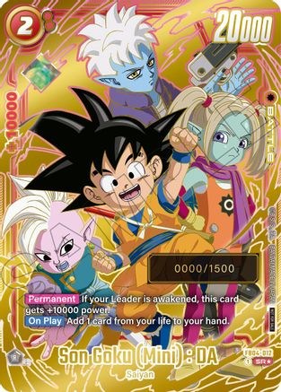 Image of Son Goku (Mini) : DA (Serial Numbered) (FB04-012) - Fusion World Promotion Cards and Packs Holofoil