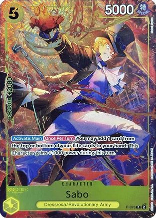 Image of Sabo (Premium Card Collection -Best Selection Vol. 3-) (P-073) - One Piece Promotion Cards Foil