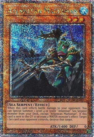 Image of Atlantean Marksman (Quarter Century Secret Rare) (RA04-EN009) - Quarter Century Stampede 1st Edition