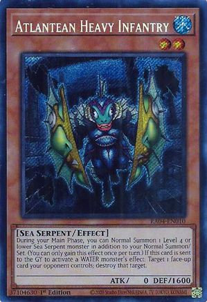 Image of Atlantean Heavy Infantry (Secret Rare) (RA04-EN010) - Quarter Century Stampede 1st Edition