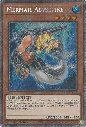 Image of Mermail Abysspike (Platinum Secret Rare) (RA04-EN012) - Quarter Century Stampede 1st Edition