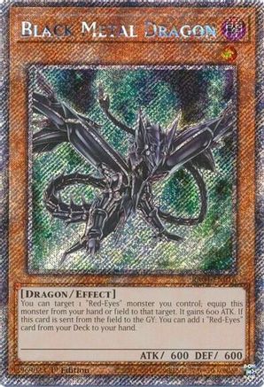 Image of Black Metal Dragon (Platinum Secret Rare) (RA04-EN016) - Quarter Century Stampede 1st Edition
