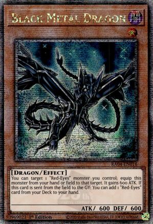 Image of Black Metal Dragon (Quarter Century Secret Rare) (RA04-EN016) - Quarter Century Stampede 1st Edition