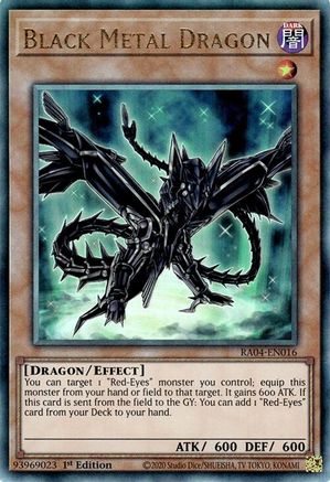 Image of Black Metal Dragon (PUR) (RA04-EN016) - Quarter Century Stampede 1st Edition