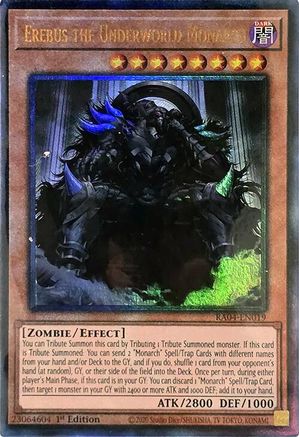 Image of Erebus the Underworld Monarch (PUR) (RA04-EN019) - Quarter Century Stampede 1st Edition