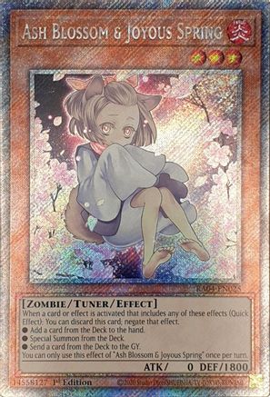 Image of Ash Blossom & Joyous Spring (Alternate Art) (Platinum Secret Rare) (RA04-EN025) - Quarter Century Stampede 1st Edition