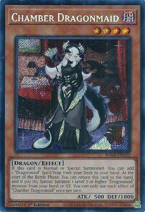 Image of Chamber Dragonmaid (Secret Rare) (RA04-EN032) - Quarter Century Stampede 1st Edition