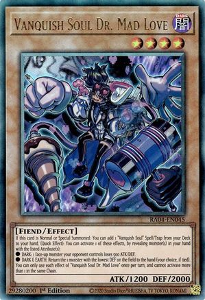 Image of Vanquish Soul Dr. Mad Love (PUR) (RA04-EN045) - Quarter Century Stampede 1st Edition
