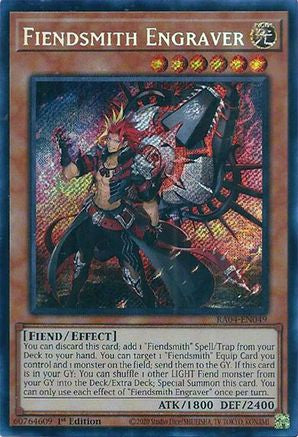 Image of Fiendsmith Engraver (Secret Rare) (RA04-EN049) - Quarter Century Stampede 1st Edition