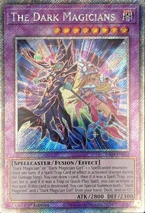 Image of The Dark Magicians (Platinum Secret Rare) (RA04-EN054) - Quarter Century Stampede 1st Edition