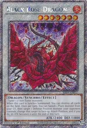 Image of Black Rose Dragon (Platinum Secret Rare) (RA04-EN057) - Quarter Century Stampede 1st Edition