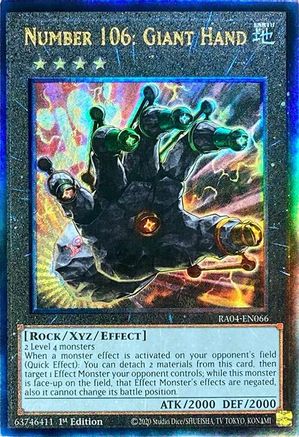 Image of Number 106: Giant Hand (PUR) (RA04-EN066) - Quarter Century Stampede 1st Edition
