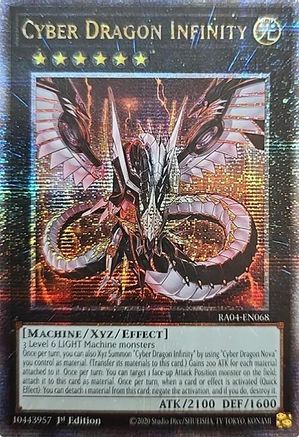 Image of Cyber Dragon Infinity (Quarter Century Secret Rare) (RA04-EN068) - Quarter Century Stampede 1st Edition