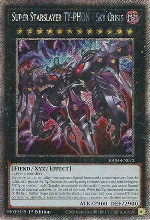 Image of Super Starslayer TY-PHON - Sky Crisis (Platinum Secret Rare) (RA04-EN072) - Quarter Century Stampede 1st Edition