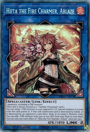 Image of Hiita the Fire Charmer, Ablaze (PCR) (RA04-EN074) - Quarter Century Stampede 1st Edition