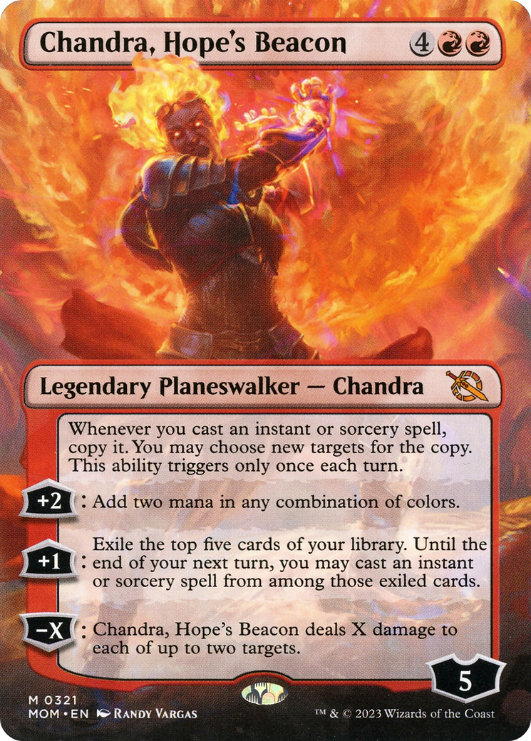 Image of Chandra, Hope's Beacon (Borderless) (MOM-321) - March of the Machine (Borderless) Foil