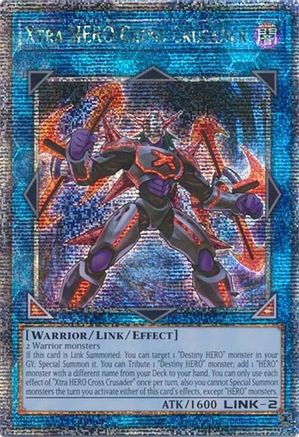 Image of Xtra HERO Cross Crusader (Quarter Century Secret Rare) (RA04-EN076) - Quarter Century Stampede 1st Edition