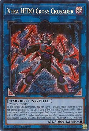 Image of Xtra HERO Cross Crusader (Secret Rare) (RA04-EN076) - Quarter Century Stampede 1st Edition