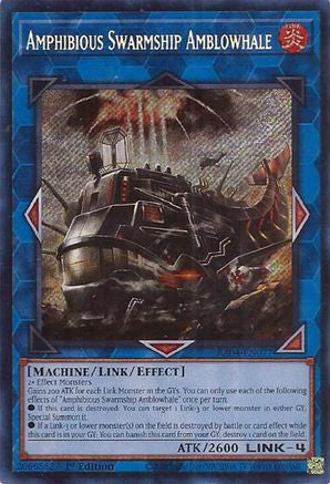 Image of Amphibious Swarmship Amblowhale (Secret Rare) (RA04-EN077) - Quarter Century Stampede 1st Edition