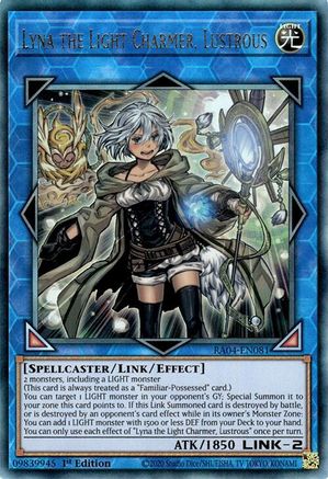 Image of Lyna the Light Charmer, Lustrous (PUR) (RA04-EN081) - Quarter Century Stampede 1st Edition