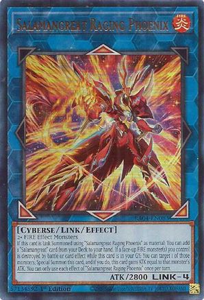 Image of Salamangreat Raging Phoenix (UR) (RA04-EN083) - Quarter Century Stampede 1st Edition