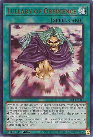 Image of Lullaby of Obedience (UR) (RA04-EN085) - Quarter Century Stampede 1st Edition