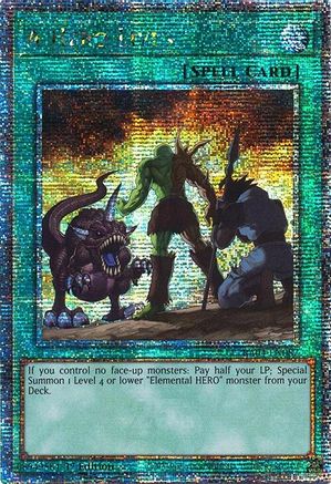 Image of A Hero Lives (Quarter Century Secret Rare) (RA04-EN087) - Quarter Century Stampede 1st Edition