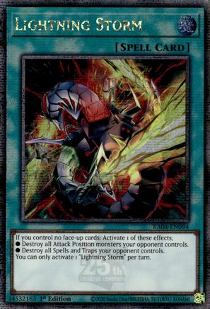 Image of Lightning Storm (New Art) (Quarter Century Secret Rare) (RA04-EN094) - Quarter Century Stampede 1st Edition