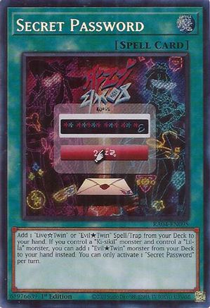 Image of Secret Password (Secret Rare) (RA04-EN095) - Quarter Century Stampede 1st Edition