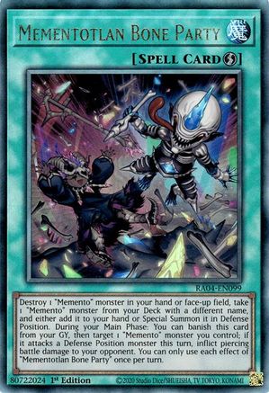 Image of Mementotlan Bone Party (PUR) (RA04-EN099) - Quarter Century Stampede 1st Edition
