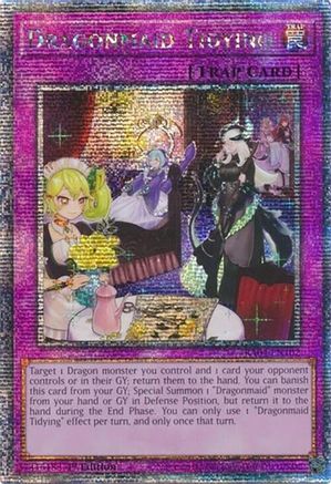 Image of Dragonmaid Tidying (Quarter Century Secret Rare) (RA04-EN102) - Quarter Century Stampede 1st Edition