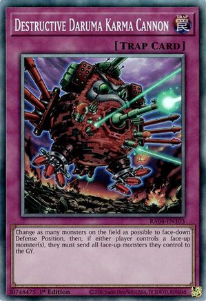 Image of Destructive Daruma Karma Cannon (PCR) (RA04-EN103) - Quarter Century Stampede 1st Edition