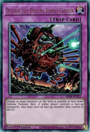 Image of Destructive Daruma Karma Cannon (PUR) (RA04-EN103) - Quarter Century Stampede 1st Edition