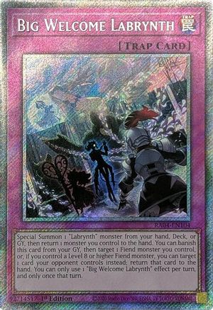 Image of Big Welcome Labrynth (Platinum Secret Rare) (RA04-EN104) - Quarter Century Stampede 1st Edition