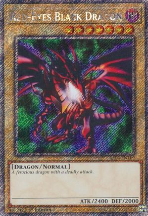 Image of Red-Eyes Black Dragon (4th Art) (Platinum Secret Rare) (RA04-EN109) - Quarter Century Stampede 1st Edition