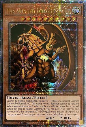 Image of The Winged Dragon of Ra (Quarter Century Secret Rare) (RA04-EN118) - Quarter Century Stampede 1st Edition