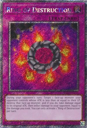 Image of Ring of Destruction (Platinum Secret Rare) (RA04-EN119) - Quarter Century Stampede 1st Edition