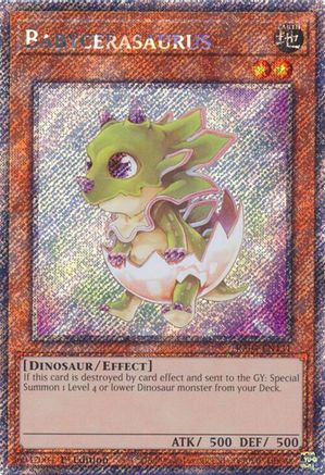 Image of Babycerasaurus (Platinum Secret Rare) (RA04-EN131) - Quarter Century Stampede 1st Edition