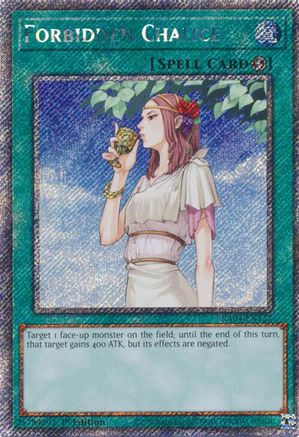 Image of Forbidden Chalice (Platinum Secret Rare) (RA04-EN137) - Quarter Century Stampede 1st Edition
