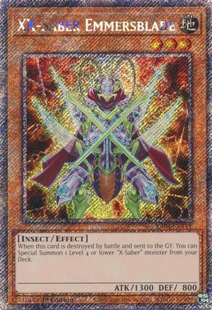 Image of XX-Saber Emmersblade (Platinum Secret Rare) (RA04-EN141) - Quarter Century Stampede 1st Edition