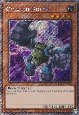 Image of Gogogo Golem (Platinum Secret Rare) (RA04-EN152) - Quarter Century Stampede 1st Edition