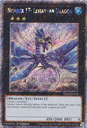 Image of Number 17: Leviathan Dragon (Platinum Secret Rare) (RA04-EN154) - Quarter Century Stampede 1st Edition